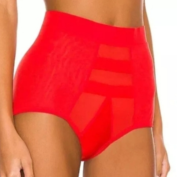 We Are Hah Other - HAH Hi Wasted Panty In Blood Orange XS NEW!